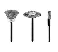 Set di spazzole in filo d'acciaio, a tazza, a disco, set 3 pz