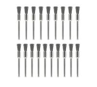 Set di spazzole in filo d'acciaio con gambo da 3,0 mm for utensili rotanti, utensili for lucidatura di metalli, spazzole for utensili abrasivi, 10 pezzi, 20 pezzi(20pcs)