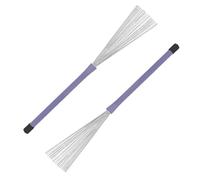 Set di spazzole metalliche per batteria, bacchette retrattili per percussione, accessorio portatile per jazz, per batteristi acustici, suonare in studio, palcoscenico, controllo delle prestazioni