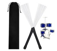Set di spazzole metalliche per batteria, resistenti, retrattili, 2 spazzole metalliche, per principianti, professionisti, accessori per strumenti musicali per concerti e performance