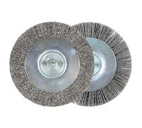 Set di spazzole originali Einhell (10/6 mm) (accessori per la pulizia delle fughe Einhell, diametro 110 mm, con 1 spazzola in filo di acciaio, 1 spazzola in nylon)