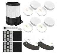 Set di spazzole per aspirapolvere e filtro HEPA per Shark PowerDetect per modelli DuoClean Anti-Hair-Wrap-Plus Cordless IP3251EUT, IP3225EUT, IP3251C, IP3252, inclusi prefiltri, filtri in schiuma e