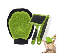 Set Di Spazzole Per Cani Strumento Da Del Pelo Di Animali Da Compagnia | Kit di Spazzole per Toelettatura Cani per Cuccioli e la Rimozione dei Nodi Districante durante il Bagno la Doccia e della P