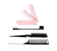 Set di spazzole per capelli con controllo dei bordi, pettine a coda a racciglio, districante per capelli con setole larghe e fini per viaggi a casa
