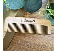 Set Di Spazzole Per Capelli Per Bambini Inciso Personalizzato, Regalo Per Baby Shower, Pettine Per Capelli In Legno, Set Per Toelettatura Con Nome Neonato Personalizzata(Comb B)