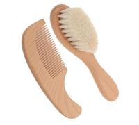 Set Di Spazzole Per Capelli Per Bambini - Manico In Legno Di Setole Naturali | Set Di Pettine E Spazzola Per La Cura Dei Capelli Per Ragazze Piccole | Spazzole Per Shampoo Per Bambini Coppia