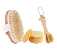 Set di spazzole per doccia, spazzole per il viso per la pulizia - Spazzole per il viso con setole morbide per spazzolatura a secco | Spazzola per la pulizia del corpo, set di spazzole per la pulizia d