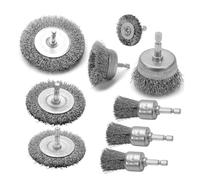 Set Di Spazzole Per Filo Per Trapano: Accessorio Per Coppa Pressata Con Stelo Esagonale, Punta In Acciaio Solida, Strumento Abrasivo Durevole | Spazzole Per Rotella A Filo Per Smerigliatrice Angolare,