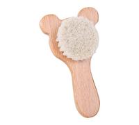 Set di spazzole per il bagno e pettine per bambini, setole morbide in lana, delicata cura dei capelli, componenti in legno sicuro, leggero, da viaggio per neonati
