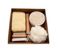 Set di spazzole per il corpo, spugna da bagno, 5 pezzi, massaggiatore per unghie, lima per la pulizia della pelle, funzione bagno rinfrescante, organizzatore familiare per uomini e donne, relax