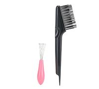 Set di spazzole per la pulizia dei pettini, 2 pezzi, in acciaio inossidabile, durevole, strumento per la pulizia delle spazzole per capelli, rimuove efficacemente i residui di