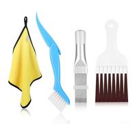 Set di spazzole per la pulizia del condizionatore d'aria, 3 pezzi in acciaio inossidabile e plastica, kit di spazzole a alette per condensatore per una facile manutenzione di bobine ed evaporatori