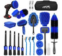 Set di spazzole per la pulizia dell'auto da 26 pezzi Kit per la pulizia dell'auto Spazzole per la pulizia dell'auto