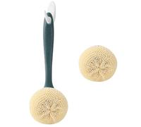 Set di spazzole per lavastoviglie - Spazzola esfoliante rimovibile, spazzole per pulizia profonda con fibra | Scrubber per pentole e padelle, palle da 2 pezzi con manico, spazzola per palline d