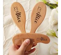 Set Di Spazzole Per Neonati Con Nome Personalizzato, Spazzola Per Capelli Con Fiore Di Nascita Inciso, Accessori Per La Cura Dei Capelli, Regalo Per La Festa Di Compleanno