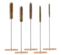 Set di Spazzole per Scovolini da 5 pezzi, Spazzola Cilindrica con Filo d'acciaio Spazzola Metallica Lunga Scovolino Lungo per Tubi e Fori per la Pulizia dei Fori (8 Mm/12 Mm/16 Mm/20 Mm/25 Mm)