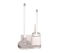 Set di spazzole per WC e pistone - scopino da bagno con supporto, detergente per water | set di purificatori e pistone da bagno da parete, testina rimovibile per una pulizia