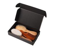 Set di spazzole portatili per bambini, con setole morbide in lana, delicate sul cuoio capelluto, con pettine e vasca da bagno, facili da trasportare