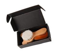 Set di spazzole portatili per bambini, morbide setole in lana, delicate sul cuoio capelluto, include pettine e spazzola da bagno, sicuro, facile da trasportare, regalo per bambini