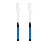 Set di spazzole professionali in nylon per cajon drum e parti di percussioni jazz, offre un suono controllato e una consistenza per applicazioni musicali soft (blu)