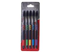 Set di spazzolini da denti - 5 spazzolini da denti al carbone di legno a setole morbide per adulti, set di trattamenti orali a setole morbide, kit spazzolino da denti da viaggio, spazzolino da denti