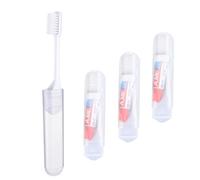 Set di Spazzolini da Viaggio,3 Pz Spazzolino da Viaggio Spazzolino Pieghevole con Mini Dentifricio da Viaggio Toilette Portatile Spazzolino da Denti Dimensioni da Viaggio per Bambini Adulto
