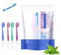 Set di spazzolini da viaggio 5 in 1, confezione da 26 spazzolini e filo interdentale 5 in 1, spazzolini monouso con dentifricio, igiene orale portatile per viaggi e lavoro