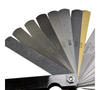 Set di spessimetri a 32 lame, doppio strumento di misurazione dello spessore metrico e SAE per ispezione di motori, meccanici e industriali, acciaio inossidabile temprato