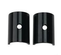Set di spessori per manubrio per riduttore di manubrio per convertire manubrio rotondo da 25,4 mm a diametro stelo 31,8 mm, struttura in alluminio (nero)