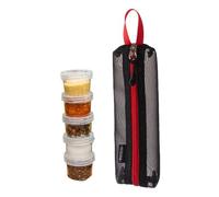 Set di spezie da viaggio - 5 pezzi | Contenitori per spezie da campeggio con , contenitore ermetico per spezie per esterni, barbecue, picnic, set per spezie in PET per alimenti, trasparente