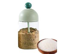 Set di spezie spesse: sali trasparenti di sale e pepe con coperchio cucchiaio, pratico organizer da cucina per | Vaso multiuso robusto per zucchero, polvere, erbe