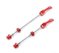 Set di spiedini a sgancio rapido per bici da strada e mountain bike, con assi anteriori da 100 mm e posteriori da 135 mm e chiusura di precisione con serratura a camma (coppia rossa)