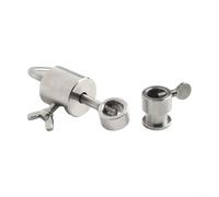 Set di spiedini da forno per barbecue, con limitatore e barra a forma di L, in acciaio inox per l'uso su spiedini per fornire una cottura liscia e uniforme