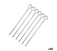 Set di Spiedini per Barbecue Wooow Metallo 6 Pezzi 20 cm [36 Unità]