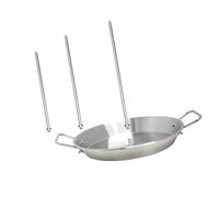 Set di spiedini professionali per barbecue in acciaio inox, design verticale, a 3 punte, efficienti sistemi di cottura multipli