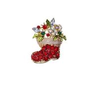 Set di spille a forma di campane e alberi di Natale, decorazioni a forma di pupazzo di neve, per Natale, gioielli, spilla posteriore di chiusura (A, taglia unica)