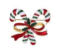 Set di spille a forma di campane e alberi, spille natalizie, decorazioni a forma di pupazzo di neve, per Natale, gioielli, spilla posteriore di chiusura (F, taglia unica)
