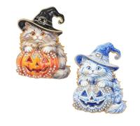 Set di spille da bavero stagionali | Spille a forma di zucca con dettagli in lega lucida per cappotto, colletto, sciarpa, borsa, indossare durante le foto del