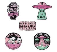 Set di spille esagonali con dinosauro, 4-6 pezzi, Klein, Metallo non prezioso