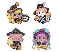 Set di spille esagonali con dinosauro, 4-6 pezzi, Klein, Metallo non prezioso