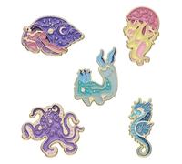 Set di spille esagonali con dinosauro, 4-6 pezzi, Klein, Metallo non prezioso