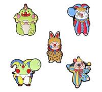 Set di spille esagonali con dinosauro, 4-6 pezzi, Klein, Metallo non prezioso