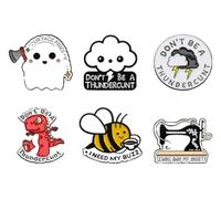 Set di spille esagonali con dinosauro, 4-6 pezzi, Klein, Metallo non prezioso