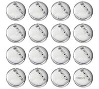 Set di spille in metallo e supporti rotondi per vassoio, vassoio 30 mm, clip 45 mm, 100 pezzi, eccellenti per gioielli e artigianato fai da te, doppi fori forti per il fissaggio