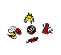 Set Di Spille In Smalto Da 5 Pezzi Di MARVEL STUDIOS DEADPOOL E WOLVERINE