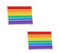 Set di Spille per Uomo Donna Arcobaleno colorato Cuore Bandiera Gioielli Spille in Metallo LGBTQ Pride Love Accessorio Durability