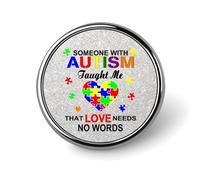 Set di spille smaltate "Autism Heart Love Needs No Words", bottoni "Autism Life" per jeans, puzzle sull'autismo, spille "Autism Mama", spille da bavero moderne per adulti autistici, regalo di gioie