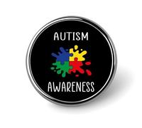 Set di spille smaltate con bandiera dell'autismo, spilla da bavero per bambini autistici, spilla a forma di cuore per autismo, spille sensoriali per autismo, spille da bavero luminose per adulti au