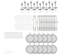 Set di spille uniche con design a cornice, adatte per gioielli fatti in casa e creazioni di ricordi, set di artefatti sentimentali