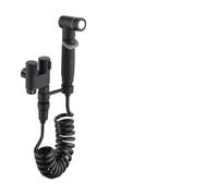 Set di spruzzatori for bidet da parete con valvola angolare in lega di zinco, 1 in 2 out, spruzzatore for la pulizia 'acqua for accessori for WC da bagno(Black set)